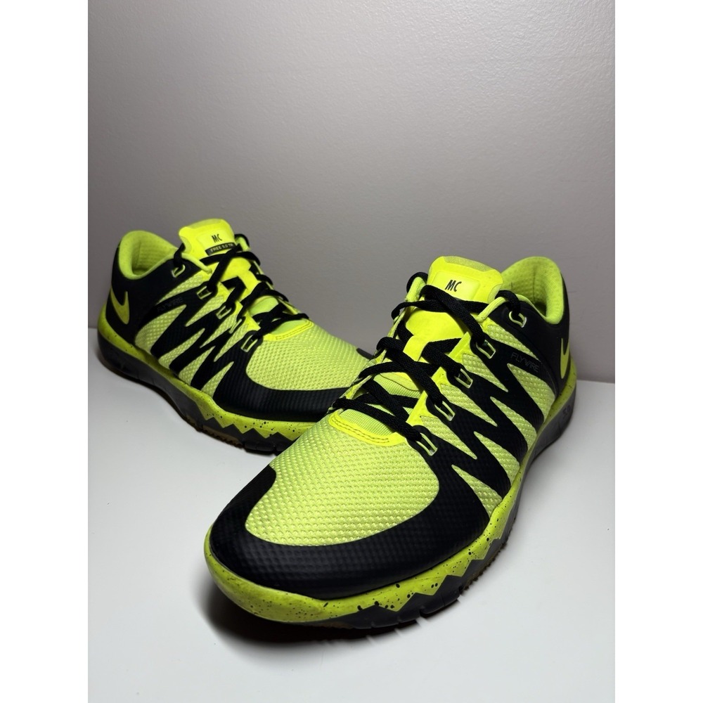 Nike Free Trainer 5.0 Volt Neon Green Black Men's Nike ID Shoes Sneaker- Size 11